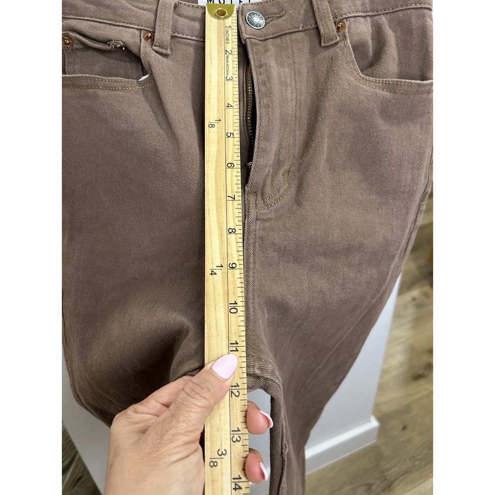 Motel Rocks Wide Leg High Rise Jean Size S Brown Color - Picture 10 of 12